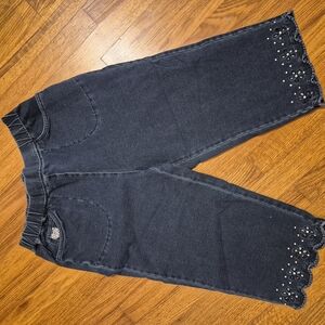 Embellished Blue Women's Capri's